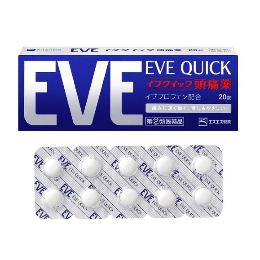 【日本代購】日本藥妝EVE QUICK止痛藍色款40錠