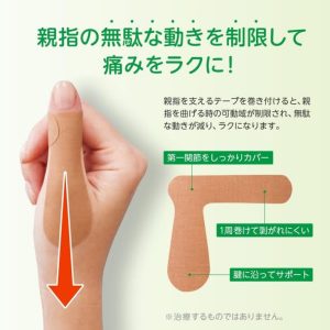 【日本代購】日本COMO LIFE拇指支撐防水膠帶16枚入