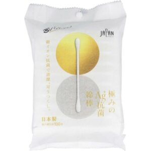 【日本代購】黃袋-日本製平和Ag+抗菌掏耳棉花棒100支入